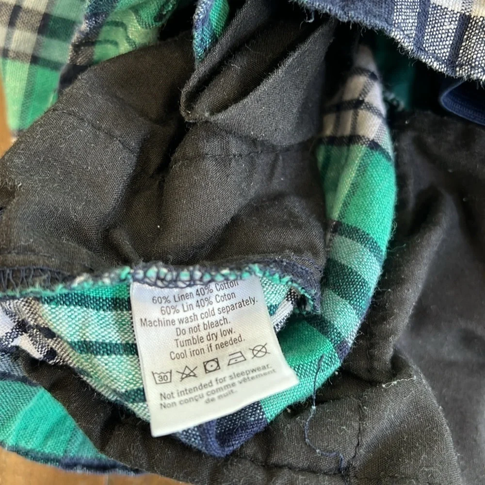 Janie and jack plaid linen shorts